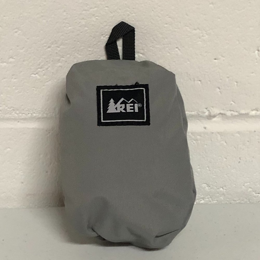 REI Packable Tote Bag Gray 11 x 6 in Vintage Camping Hiking Outdoors Co-Op